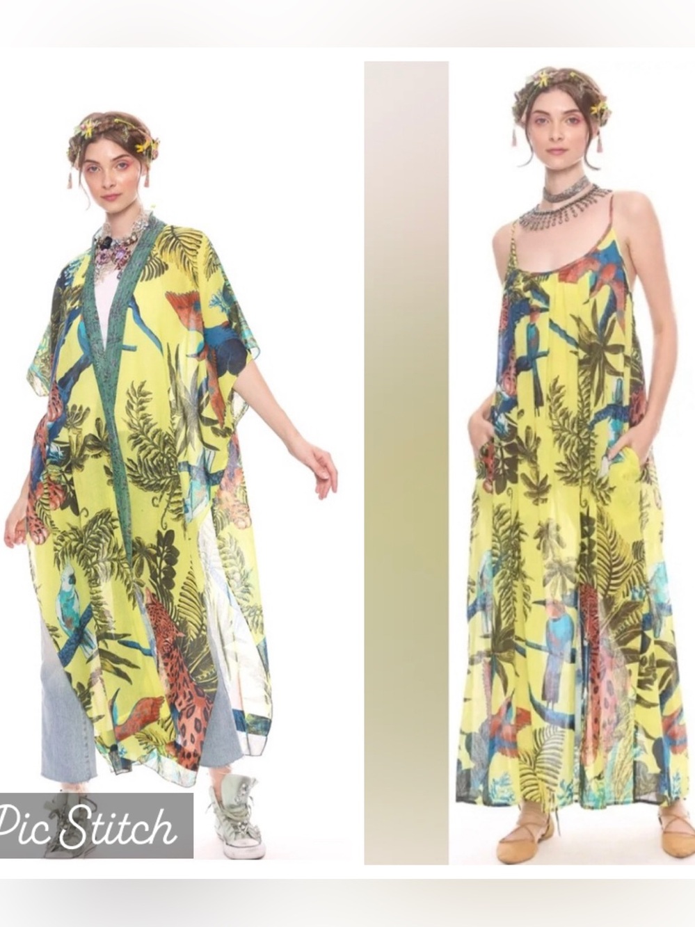 Aratta wild nights resort wear dress with matching kimono